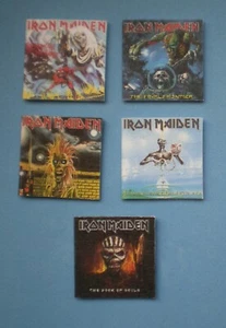 Dolls House miniatures accessories - music album covers x 5 - IRON MAIDEN - Picture 1 of 1