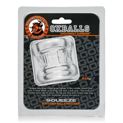 Oxballs Squeeze Ball Stretcher Soft Grip Scrotum Enhancement Ring - Choose Color - Image 1 of 2