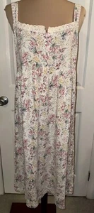 Earth Angels, 100% Cotton Jersey floral bouquet print Nightgown, Size M - Picture 1 of 10