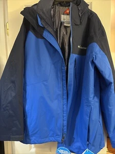 Columbia Herren Jacke Größe M blau schwarz Austausch Whirlibird wasserdicht neu mit Etikett - Bild 1 von 7