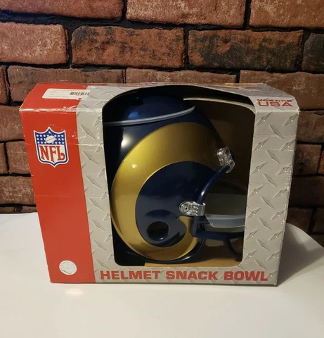 VINTAGE St Louis Rams NFL Snack Dip Party Bowl Tray Helmet Planter Box USA LA Cover