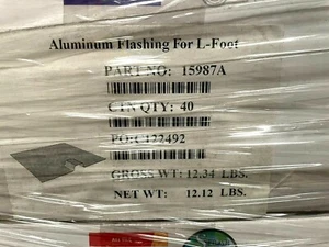 🔴(BOX OF 40) 15987A Solar Roof Hook Flashed L-Foot Mounting Aluminum Flashing‼️ - Picture 1 of 4