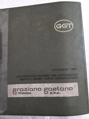 Catalogo Parti Di Ricambio GGT Del 1984 Auto D'epoca Alcune Foto  - Immagine 1 di 4