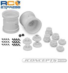 JConcepts Midwest 2.2 Mt 12mm Hex Wheel W/ Adaptors White 2pc. JCO3380W - Picture 1 of 1