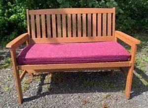 CLEARANCE PnH® Garden Bench / Swing Seat Cushion - 3ft (92 x 46cm) PLUM PURPLE - Picture 1 of 4