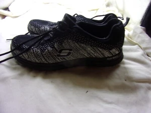 Pre-Owned Skechers Ladies SZ 8 Black Silver Shoes - Picture 1 of 10