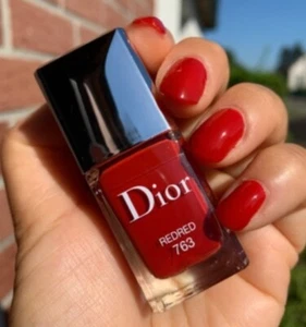 Dior Vernis Nail Polish Varnish Gel Shine & Wear Protective Nail Care 763 REDRED - Picture 1 of 2