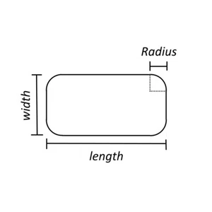 ABGERUNDETES RECHTECK 90mm x 50mm NATUR MDF BASIS für Rollenspiel Miniaturen - Bild 1 von 1