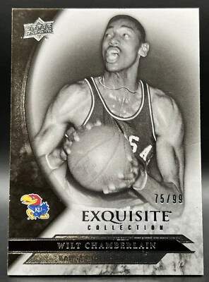 2012-13 UD Exquisite Collection Wilt Chamberlain 75/99 LA Lakers Card #59 - Image 1 of 3