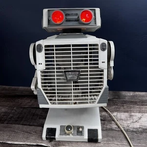 NEEDS REPAIR Vintage 1986 Robeson Robo The Fan Lights Up Fan Occasionally Works - Picture 1 of 12