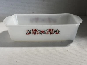 Vintage Primrose Fire King Floral Reverse Logo/Stamp, Baking Pan 1 Quart, 409 - Picture 1 of 7