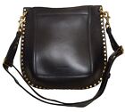 ISABEL MARANT Oskan Shoulder Bag Smooth Leather Studded Black OS NEW RRP895