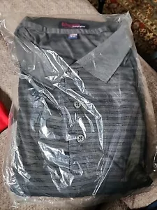 Nuevo Polo King Louie Negro Y Gris 4XL Hecho en EE. UU. - Imagen 1 de 2