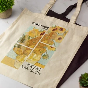 Sunflowers Tote Bag Vincent Van Gogh Bag Classic Painting - Picture 1 of 5