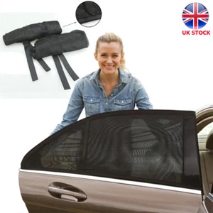2PCS Universal Sun Shades Rear Side Seat Car Window Socks Baby Kids Protection - Picture 1 of 6