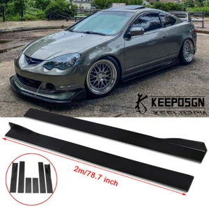 For Acura RSX DC5 02-06 Sedan 78.7'' Side Skirt Splitter Extension Rocker Panel - Bild 1 von 12