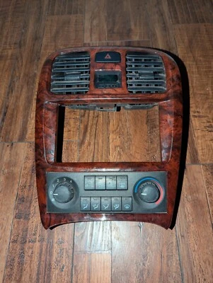 OEM 2002-2005 Hyundai Sonata Wood Grain Climate Control Air Vent HVAC Bezel Trim Foto 1 de 2