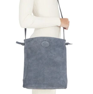 M.I.L.A Luxus Umhängetasche - 100% echtes Wildleder Leder - schieferblau 598 $ - Bild 1 von 4