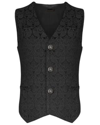 New Men's Vest Waistcoat Gothic Steampunk Victorian/SOA Biker Club Vest/USA  - Image 1 of 3