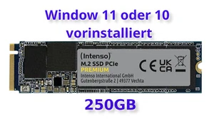 Intenso SSD M.2 PREMIUM  250GB M.2 2280  PCIe 3.0 x4 NVMe Windows vorinstallert - Bild 1 von 5