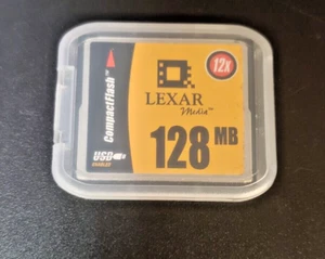 Lexar Media 128MB Compact Flash Memory Card 12X Speed Old Digital Camera - Picture 1 of 2