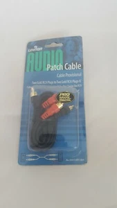 Cable de conexión de audio Leviton provisional dos enchufes RCA dorados a 2 RCA dorados 6 pies 6' - Imagen 1 de 2