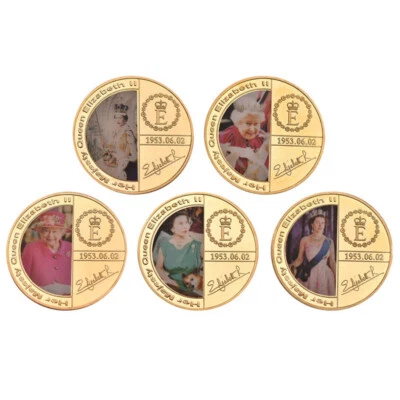 5er Set Queen Elizabeth II 70. Jahrestag Platinum Jubileum 2022 - Bild 1 von 4
