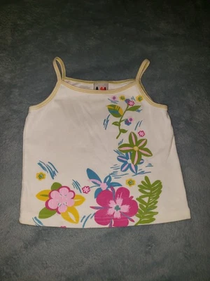 Camiseta sin mangas So Girls tropical hawaiana paraíso blanca pequeña 7-8 Foto 1 de 4