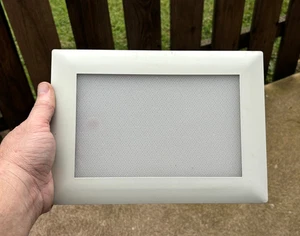 NOS Vtg MCM Progress P6650 Recessed Light Rectangle WHITE FRAME + ALBALITE GLASS - Picture 1 of 6