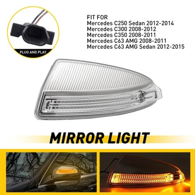Left LED Car Side Mirror Light For Mercedes Benz C300 & 2008-2012 C350 2008-2011 - Image 1 of 4