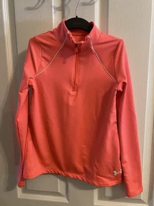 Girls Under Armour 1/2 Zip Long Sleeve Athletic Shirt Youth Small - Picture 1 of 6