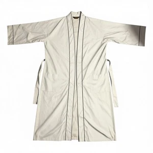 Vintage Sears hellblauer Morgenmantel One Size 36-48 marine Paspel Hausmantel Nachlass  - Bild 1 von 6