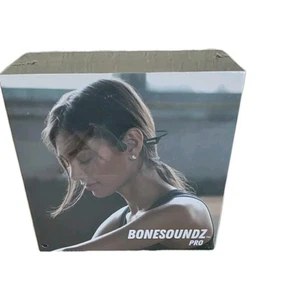Bonesoundz Pro Wireless Headphones Pro Bone Conduction Blue with Case Black - Picture 1 of 4