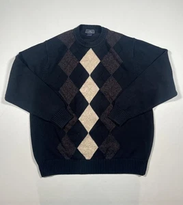 Suéter Dockers Para Hombre XL Azul Marino Argyle Cuello Redondo 100% Algodón Tejido Pullover - Imagen 1 de 4