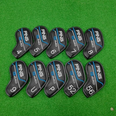 Golf Club Head Cover Iron Head Covers Magnetic Black 456789 U P 52 56 - Image 1 of 4