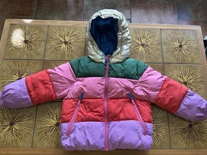 Mini Boden 5- 6 years Youth 2In1 Padded Multicolor Metallic Hood Zip Jacket - Picture 1 of 6