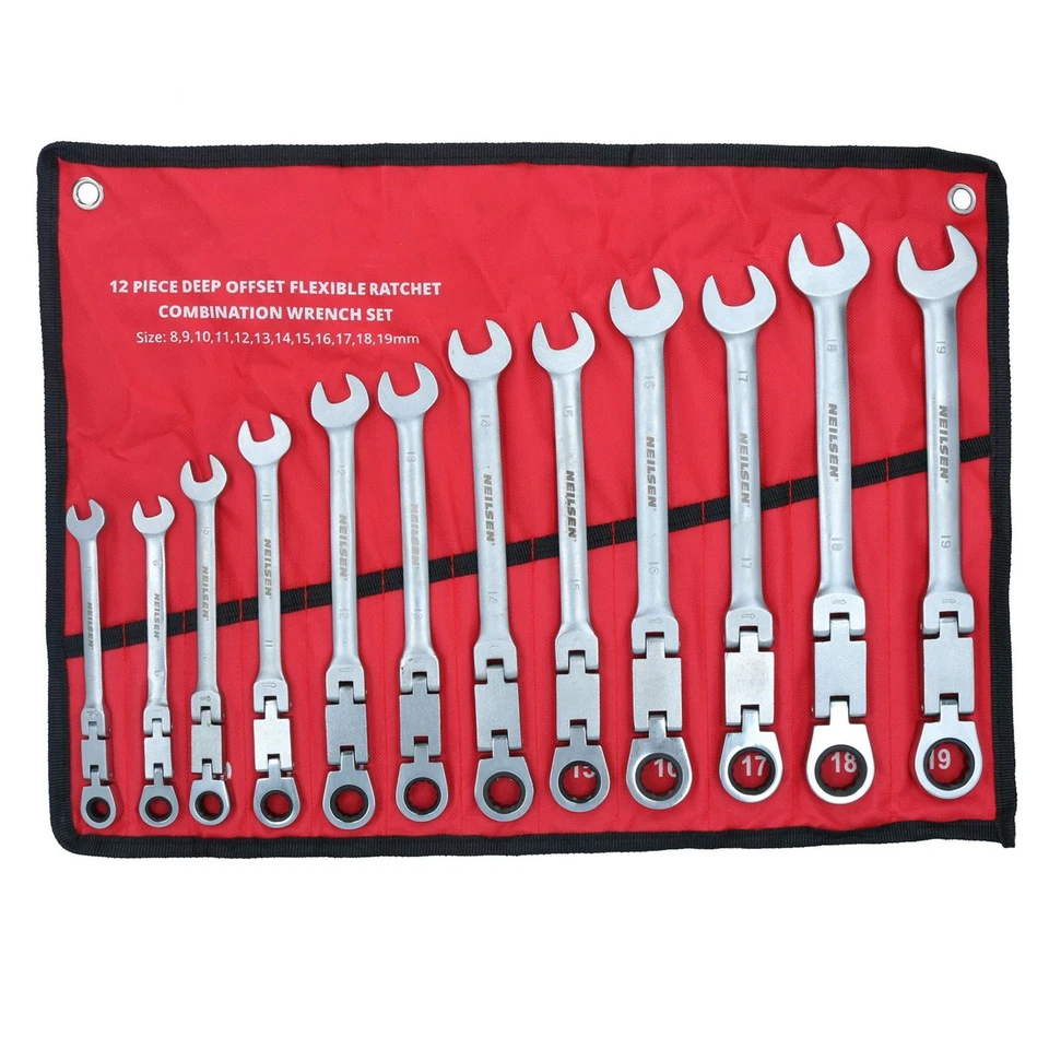 Llave combinada métrica de trinquete flexible de doble articulación 72... - Imagen 1 de 4