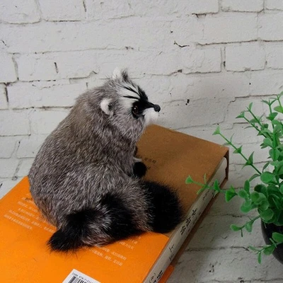Realistic Lifelike Plush Raccoon Toy Fur Furry Animal Doll Gift Model Decor NEW - Image 1 of 4
