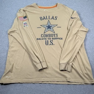 Dallas Cowboys Salute to Service Shirt Mens 3XL Tan NFL Football Dri Fit Nike - Picture 1 of 11