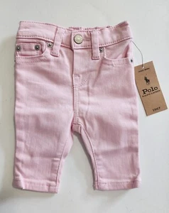 Polo Ralph Lauren Baby Girls Stretch Denim Leggings Frazee Wash Sz 3M - NWT - Picture 1 of 1