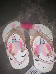 Unicorn toddler size 6/7 sandals brand new 