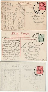 1910/23 3 DIFF PAIGNTON DEVON SCHELETRO FRANCOBOLLI SU PPC - 1922 USATI IN REVISIONE? - Foto 1 di 2