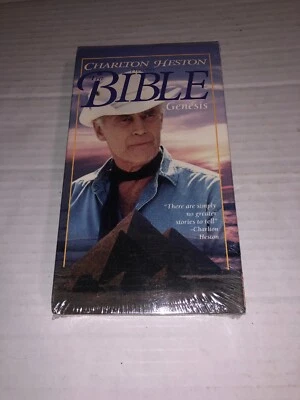 Charlton Heston presents The Bible VHS video GENESIS new Sealed VCR movie - Image 1 of 4