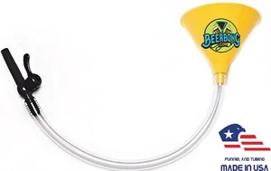 Large Beer Bong Funnel w/ Black Valve (2’ Long)Fun for Tailgating |Yellow Funnel - Picture 1 of 7