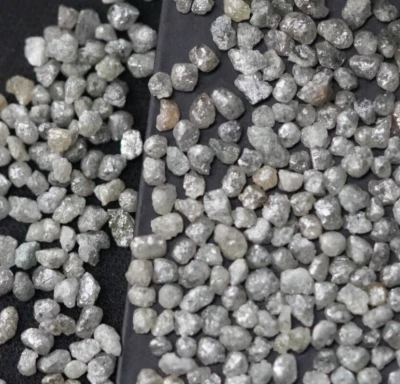 Diamante africano crudo natural suelto áspero 10 piezas gris plata 1,00 quilates Foto 1 de 4