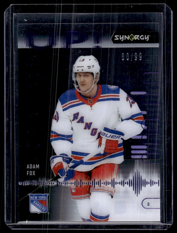 2022-23 Upper Deck Synergy Cranked Up Adam Fox 80/99 #CU-AF New York Rangers - Image 1 of 2
