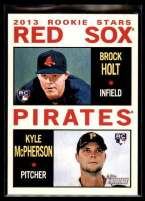 2013 Topps Heritage  Brock Holt / Kyle McPherson RC  #74 - Image 1 of 2