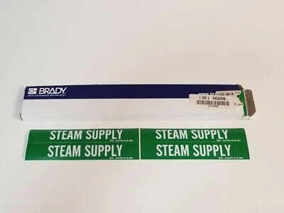 Brady Pipe Marker, STEAM SUPPLY, 25 Count, Green, 5GXD6, Free Shipping - Image 1 of 3