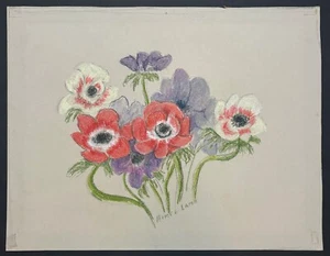 Original AIMEE LAMB Flowers Still Life Pastel BOSTON School PAINTING - Listed - Picture 1 of 11