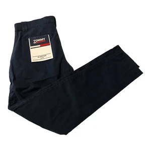 NEW Tommy Hilfiger Tommy Jeans Slim Fit Scanton Chinos Navy Blue Size 32W L32 - Picture 1 of 10
